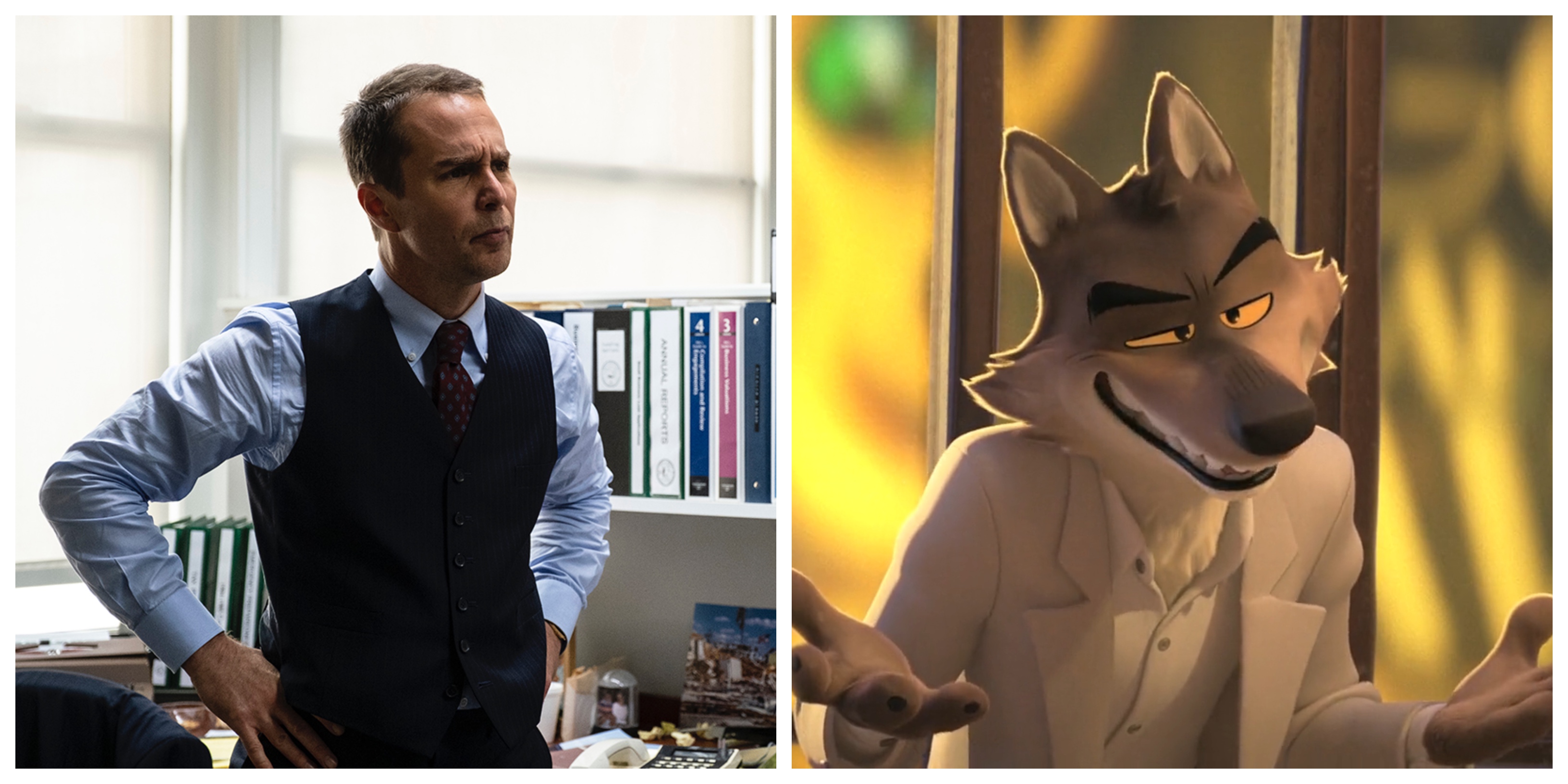 The Bad Guys Voice Cast on Netflix - Sam Rockwell as Wolf