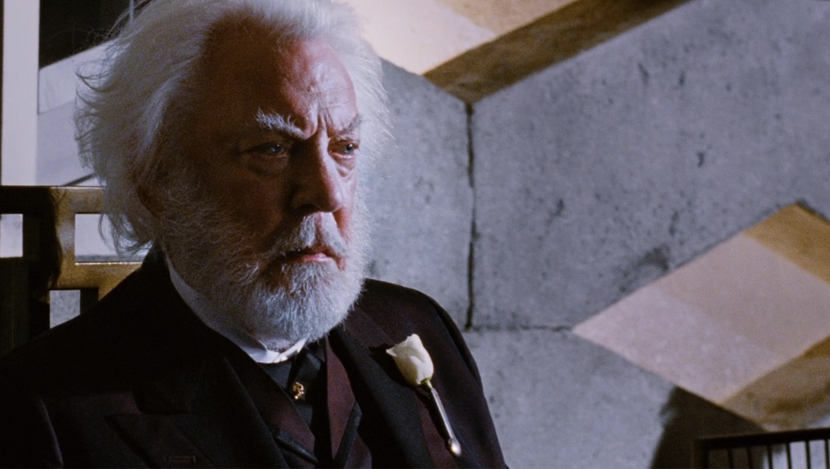 The Hunger Games on Netflix - Donald Sutherland as Coriolanus Snow