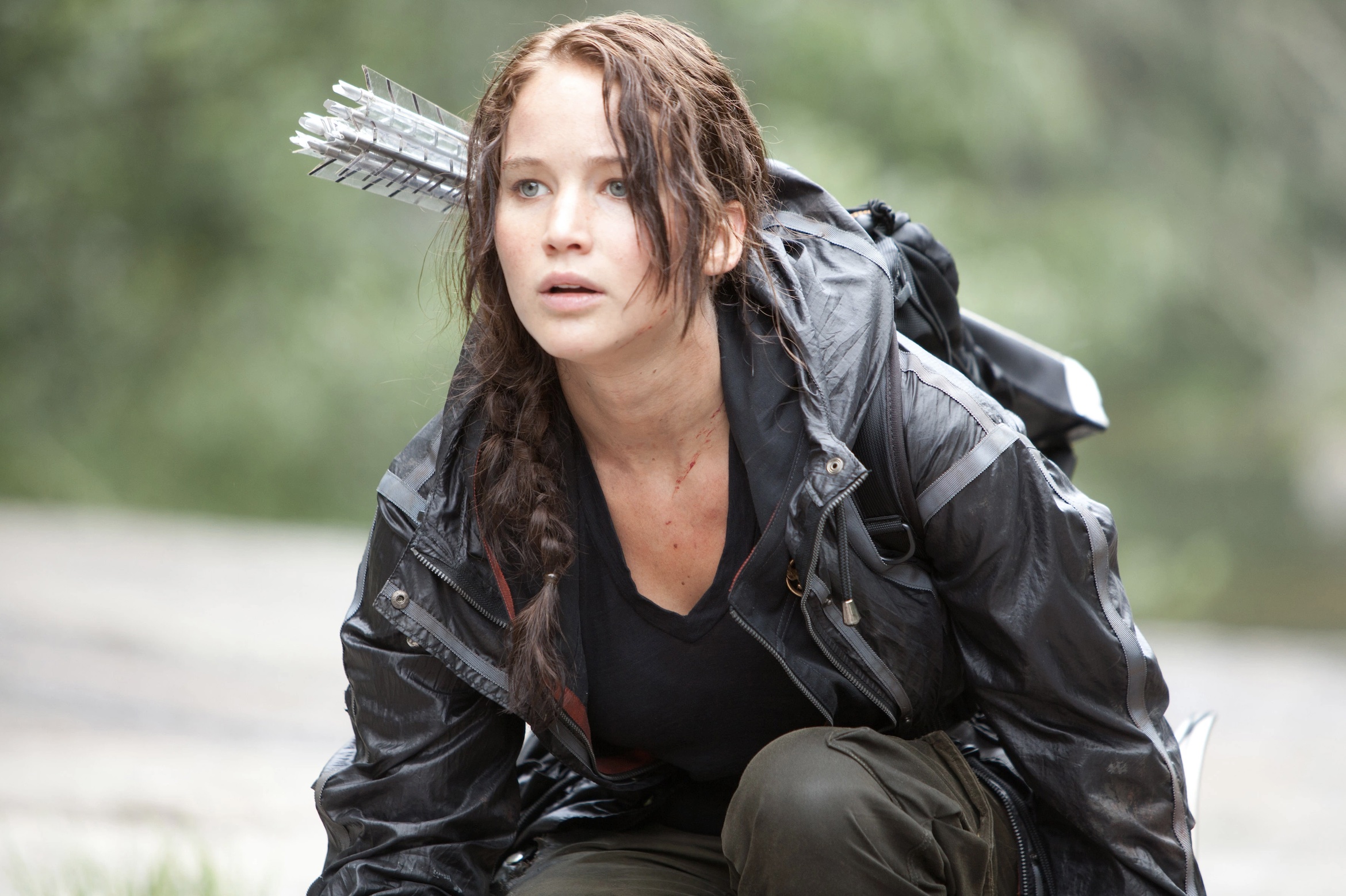 The Hunger Games on Netflix - Jennifer Lawrence as Katniss Everdeen
