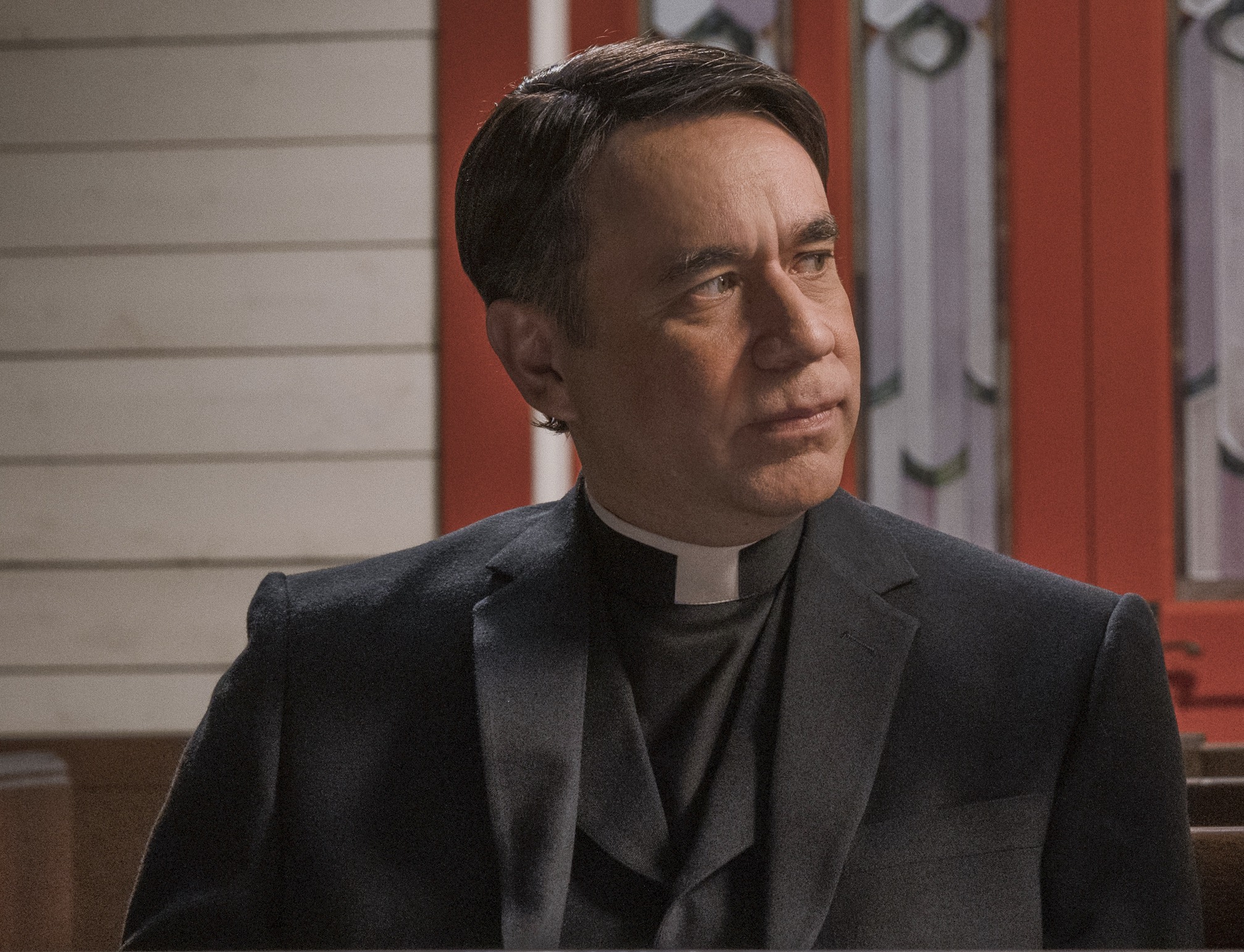 Schmigadoon Cast on Apple TV+ - Fred Armisen as Reverend Howard Layton