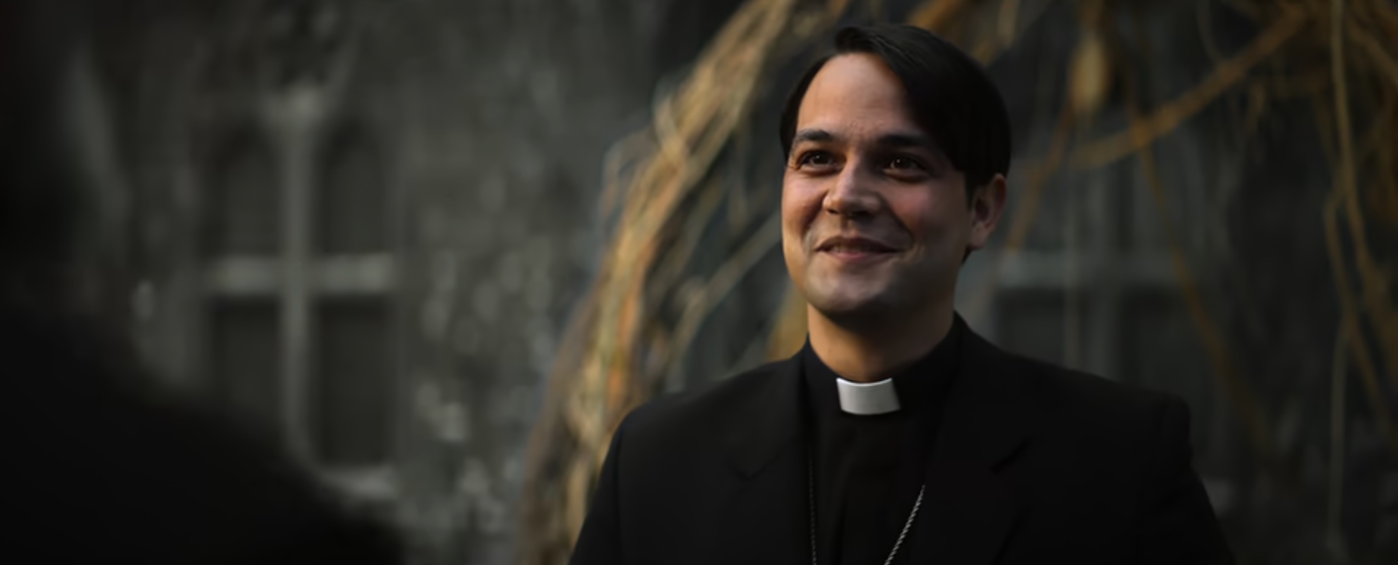 The Pope's Exorcist Cast on Netflix - Daniel Zovatto as Father Esquibel