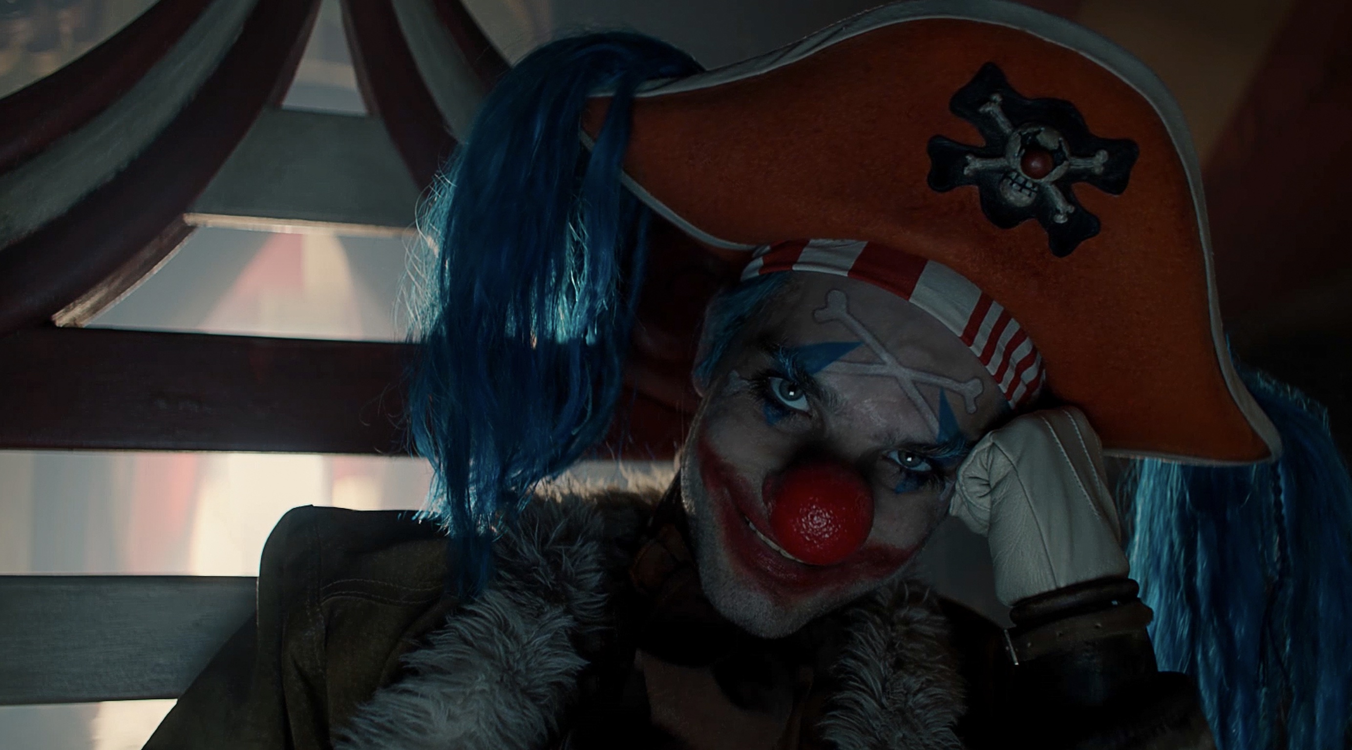One Piece Cast on Netflix - Jeff Ward as Buggy the Clown